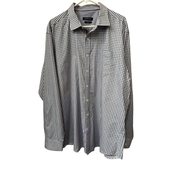 Bugatchi Other - Bugatchi Classic Fit Checkered Button Down Long Sleeve Shirt XXL